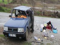 SAMSUN'DA OTOMOBİL TAKLA ATTI: 6 YARALI