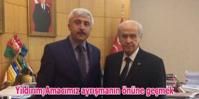 Yıldırım; 'Amacımız ayrışmanın önüne geçmek'