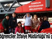 Minik öğrenciler İtfaiye Müdürlüğü'nü gezdi