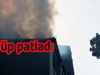 Evde çıkan yangında mutfak tüpü patladı
