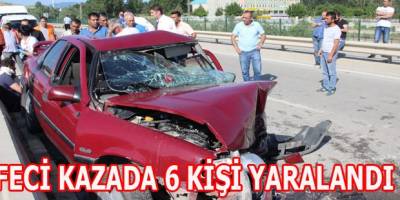 Feci trafik kazasında 6 kişi yaralandı