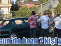 Samsun'da kaza 7 kişi yaralı