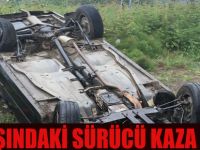 73 Yaşında direksiyon başında kaza yaptı