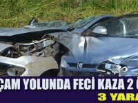 Alaçam yolu üzerinde feci kaza:2 ölü