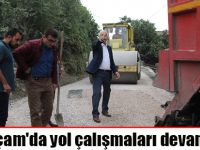 Alaçam'da yol çalışmaları devam ediyor