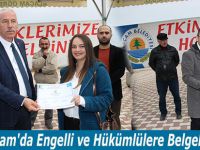Alaçam'da Engelli ve Hükümlülere Belgeleri Verildi