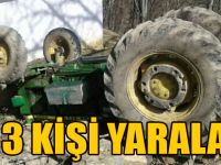 TRAKTÖR TAKLA ATTI 3 YARALI