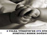 6 YILDA TÜRKİYE’DE 276 BİN 158 SURİYELİ BEBEK DOĞDU