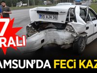 Samsun'da trafik kazaları: 7 yaralı