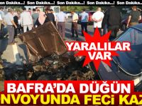 Bafra'da Düğün Konvoyunda Feci Kaza Yaralılar Var!