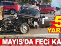 19 Mayıs'da Düğün Konvoyu Kaza Yaptı:5 Yaralı