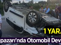 Salıpazarı'nda Otomobil Devrildi:1 Yaralı