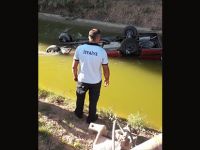 Su Kanalına Uçan Aracın Sürücü Öldü