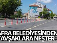Bafra Belediyesinden Kavşaklara Neşter