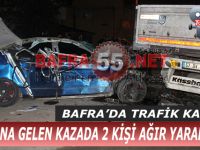 Bafra'da Trafik Kazası; 2 Ağır Yaralı