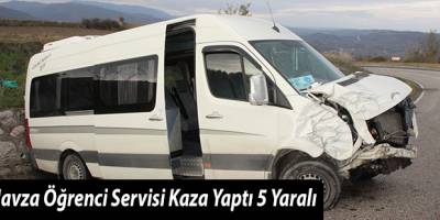 Havza Öğrenci Servisi Kaza Yaptı 5 Yaralı