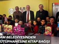 ALAÇAM BELEDİYESİNDEN OKUL KÜTÜPHANESİNE KİTAP BAĞIŞI