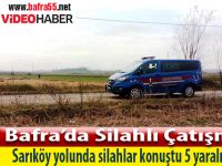 Bafra Sarıköy Yolunda Silahlı Saldırı 5 Yaralı