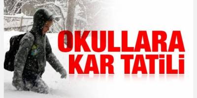 Alaçam'da okullarda kar tatili