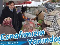 YAKAKENT BELEDİYE BAŞKANI KIYMA, PAZAR ESNAFI ZİYARETİNDE
