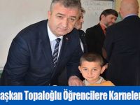 Başkan Topaloğlu Öğrencilere Karnelerini Dağıttı