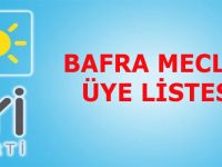 İYİ PARTİ BAFRA MECLİS ÜYE LİSTESİ