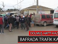 BAFRADA TRAFİK KAZASI; 4 YARALI