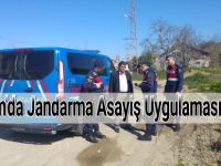 Alaçam'da Jandarma Asayiş Uygulaması Yaptı