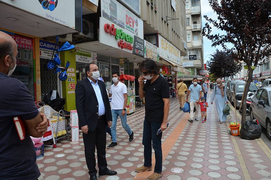 KAYMAKAM ERTÜRKMEN KORONA VİRÜS TEDBİRLERİNİ DENETLEDİ 9
