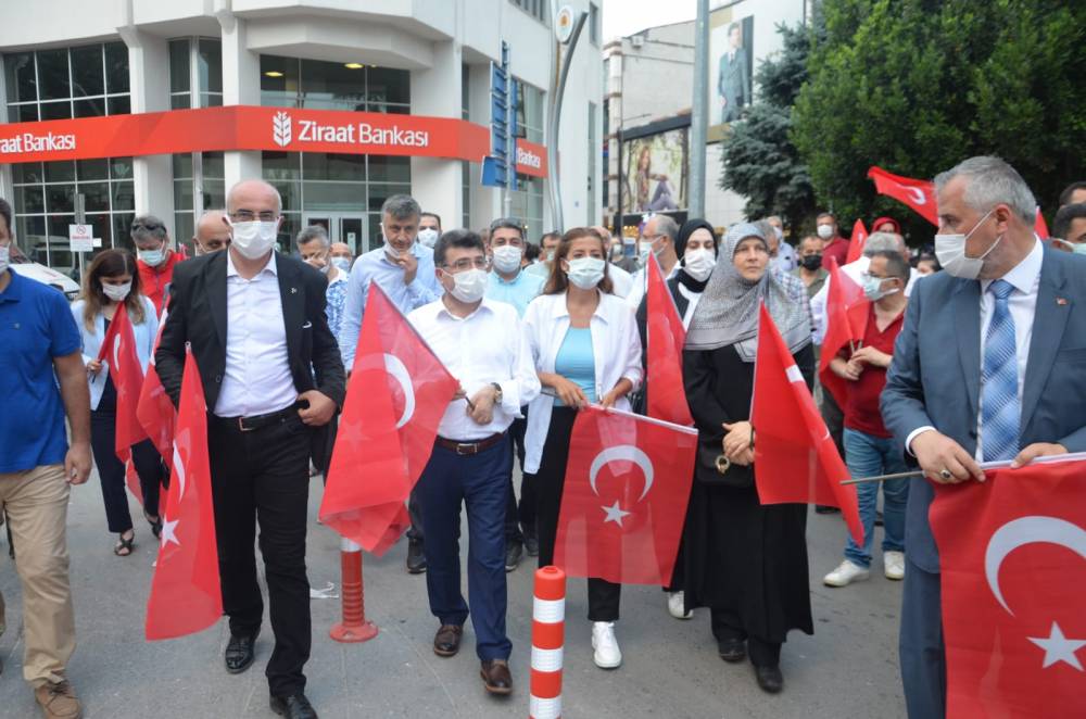 Bafra 15 Temmuz Şehitleri İçin yürürüdü 16