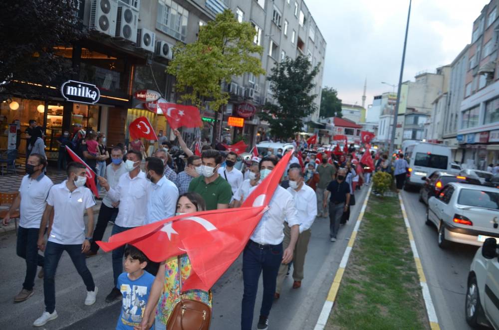 Bafra 15 Temmuz Şehitleri İçin yürürüdü 3