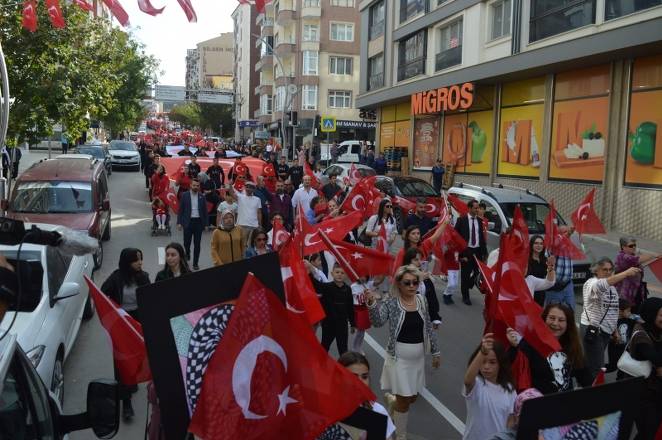 Bafra caddelerinde Cumhuriyet Çoşkusu 39