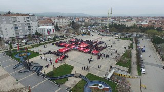 Bafra'da Liseler Şehitler için yürüdü 7