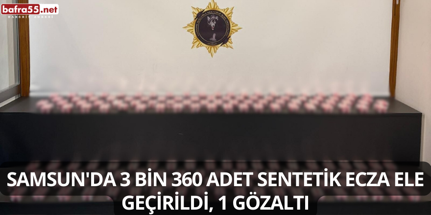 Samsun'da 3 Bin 360 Adet Sentetik Ecza Ele Geçirildi, 1 Gözaltı