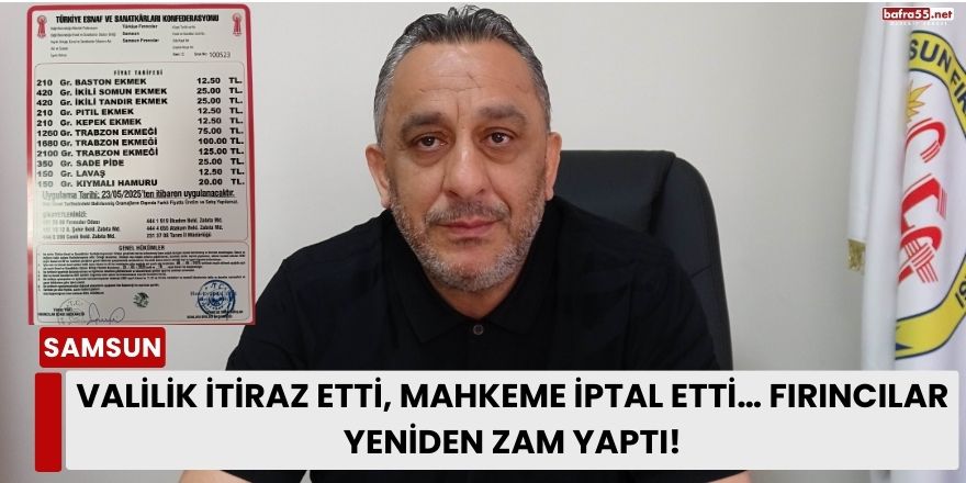 Valilik İtiraz Etti, Mahkeme İptal Etti… Fırıncılar Yeniden Zam Yaptı!