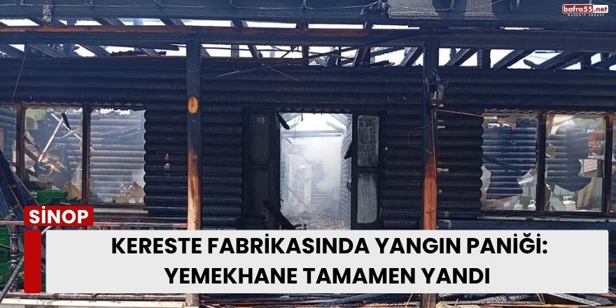 Kereste Fabrikasında Yangın Paniği: Yemekhane Tamamen Yandı