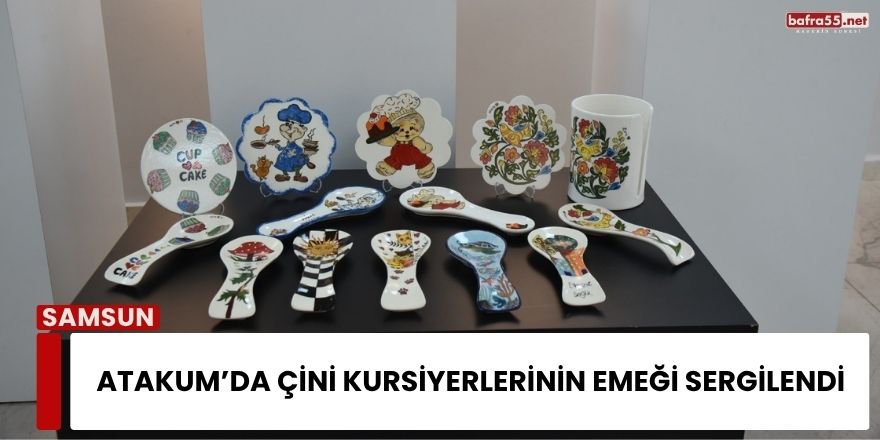 Atakum’da Çini Kursiyerlerinin Emeği Sergilendi