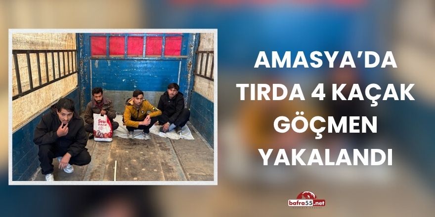 Amasya’da Tırda 4 Kaçak Göçmen Yakalandı