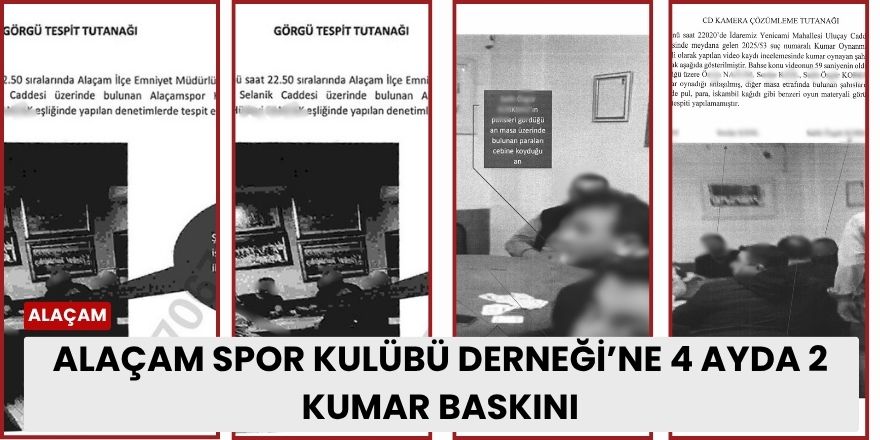 Alaçam Spor Kulübü Derneği’ne 4 Ayda 2 Kumar Baskını