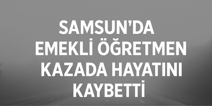Samsun’da emekli öğretmen kazada hayatını kaybetti