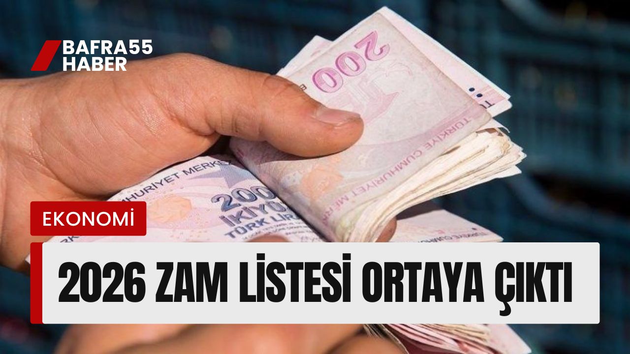 2026 Zam Listesi Ortaya Çıktı