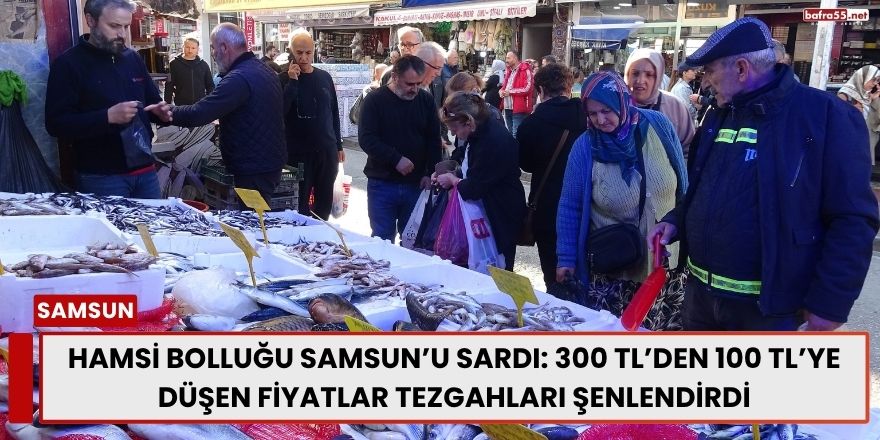 Hamsi Bolluğu Samsun’u Sardı: 300 TL’den 100 TL’ye Düşen Fiyatlar Tezgahları Şenlendirdi