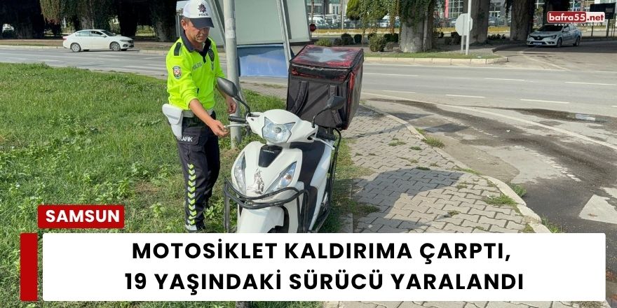 Motosiklet Kaldırıma Çarptı, 19 Yaşındaki Sürücü Yaralandı