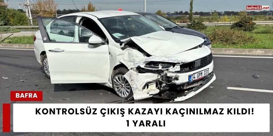 Kontrolsüz Çıkış Kazayı Kaçınılmaz Kıldı! 1 Yaralı