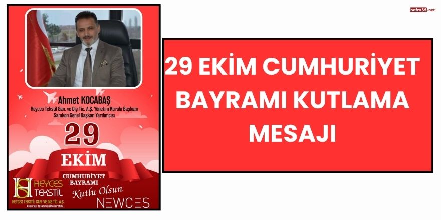 29 Ekim Cumhuriyet Bayramı Kutlama Mesajı