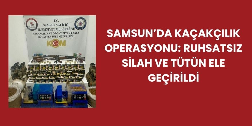 Kaçakçılık Operasyonu: Ruhsatsız Silah ve Tütün Ele Geçirildi