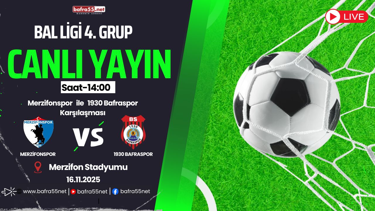 Merzifonspor – 1930 Bafraspor Deplasmanı Şimdi Canlı Yayında