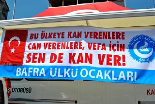 BAFRA ÜLKÜ OCAKLARI TÜRKÇÜLÜK GÜNÜNDE KAN VERDİ