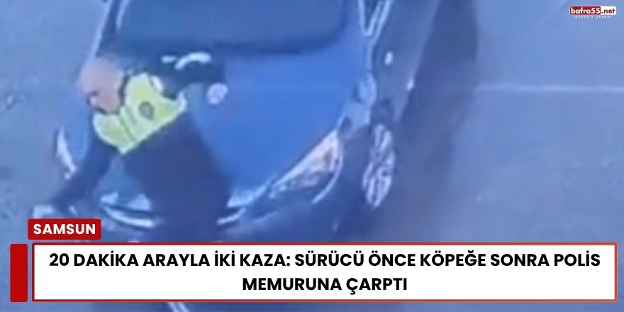 20 Dakika Arayla İki Kaza: Önce Köpeğe Sonra Polis Memuruna Çarptı