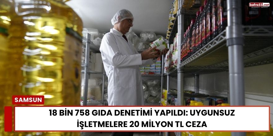 18 Bin 758 Gıda Denetimi Yapıldı: Uygunsuz İşletmelere 20 Milyon TL Ceza